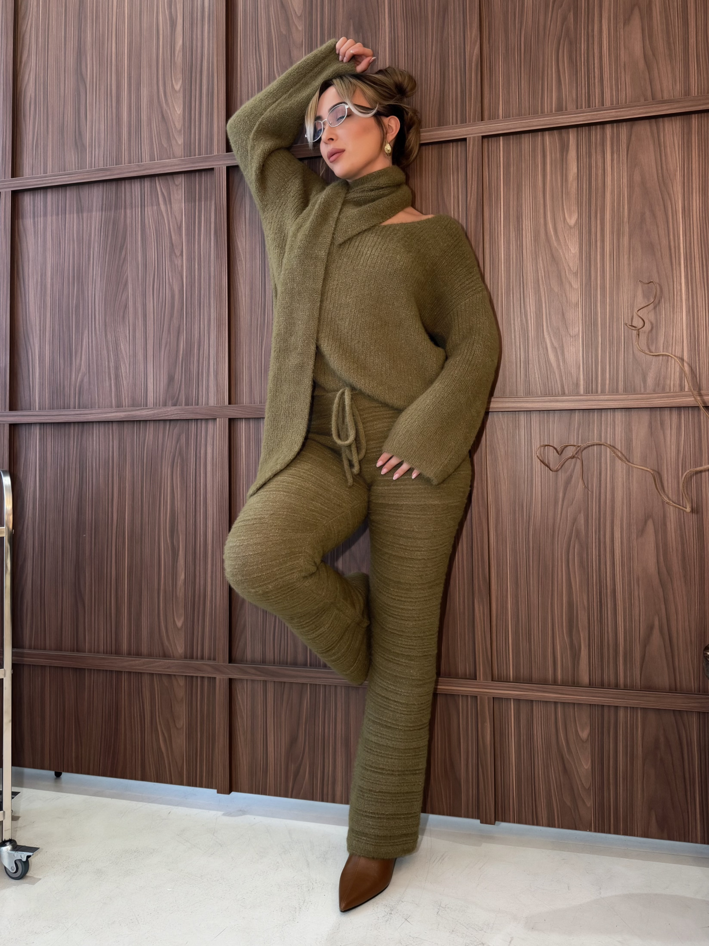Olive Scarf Set