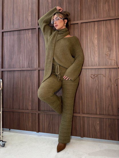 Olive Scarf Set