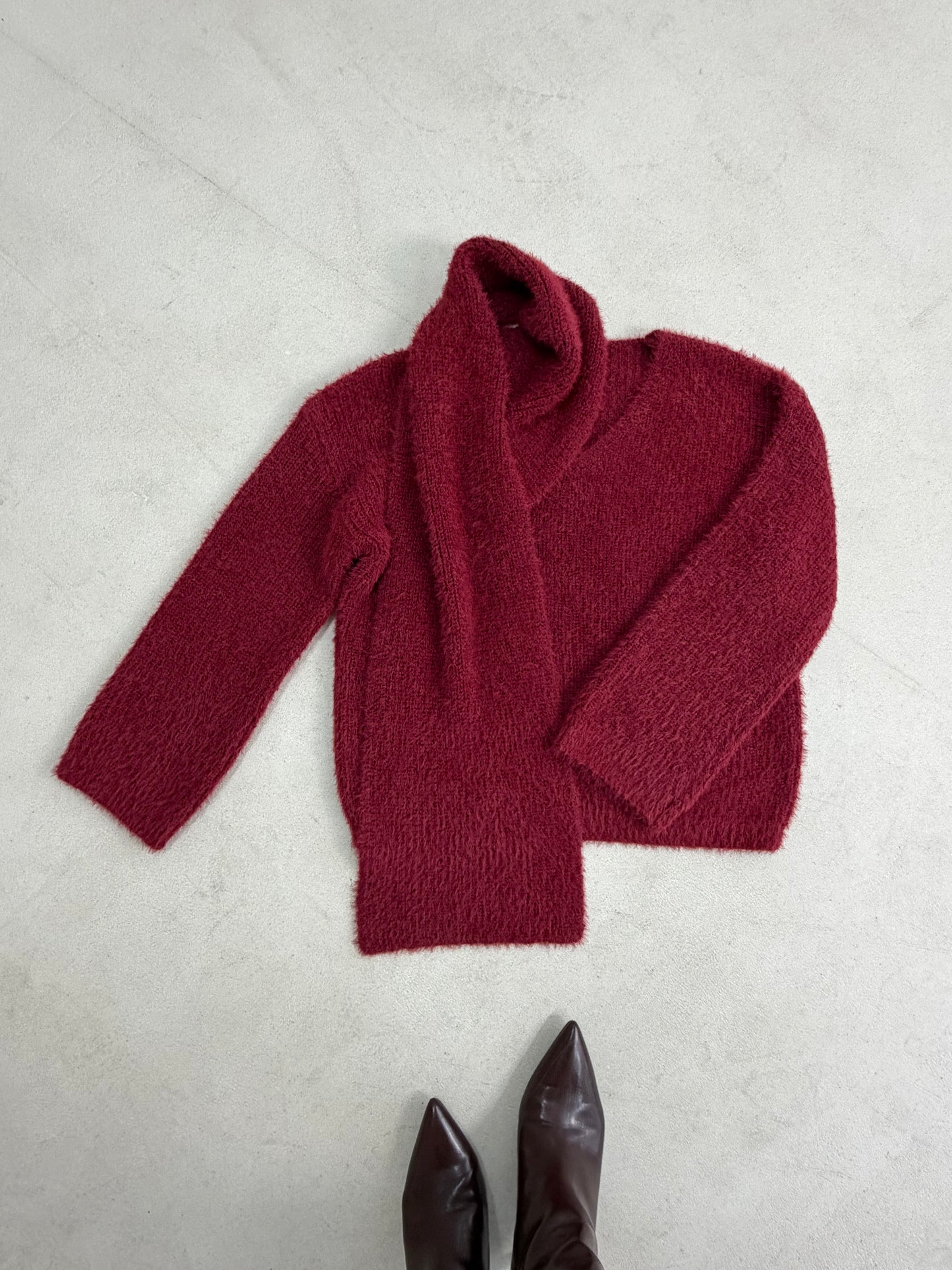 Burgundy Scarf Set