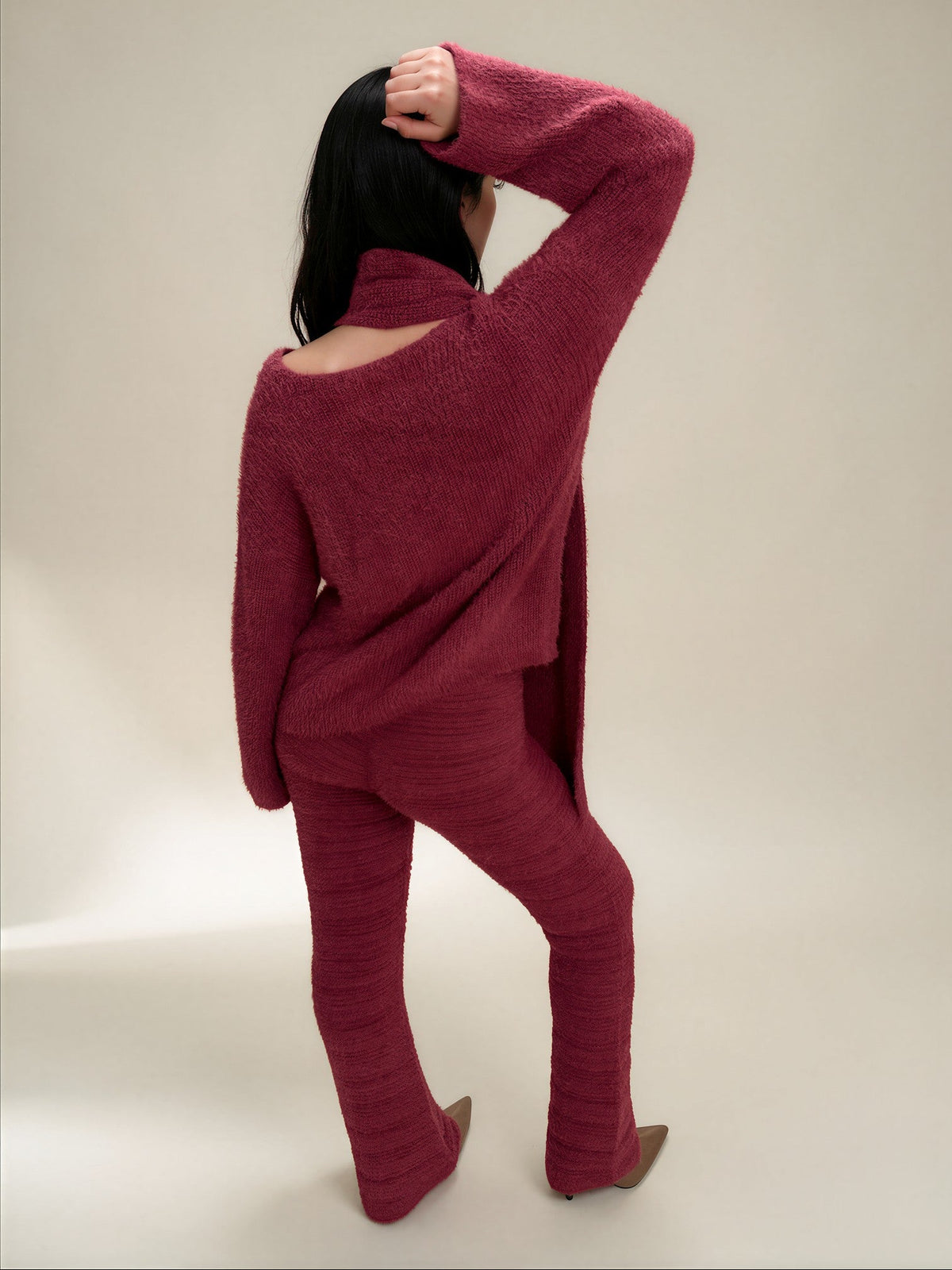 Burgundy Scarf Set