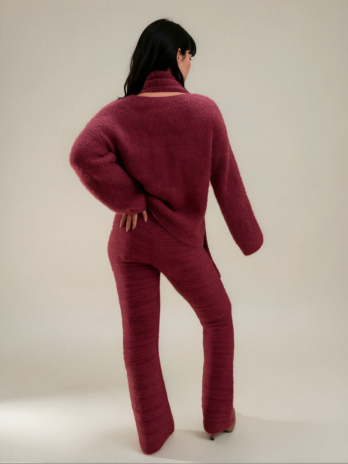 Burgundy Scarf Set
