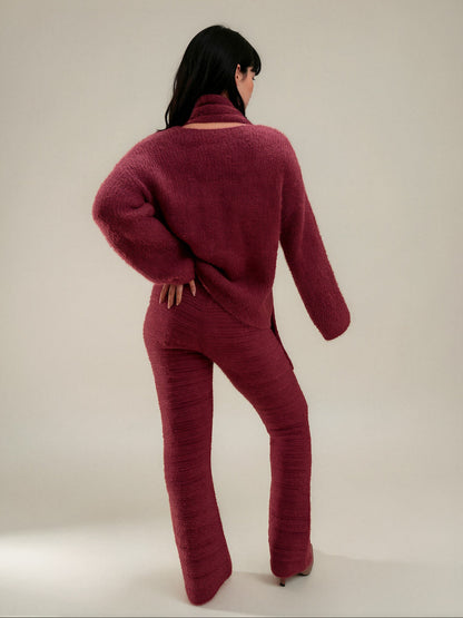 Burgundy Scarf Set