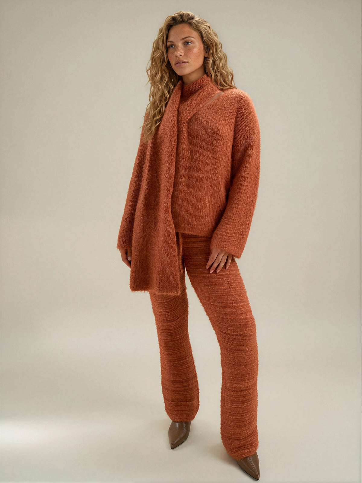 Orange Scarf Set